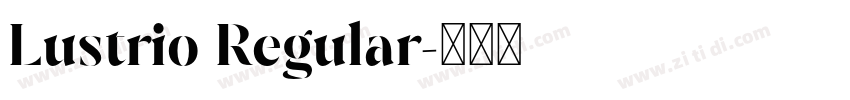 Lustrio Regular字体转换